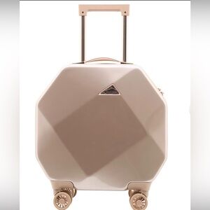 Kensie octagon rose, gold  Chatp on Luggage with 8 wheels  NEW